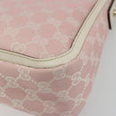 GUCCI GG Canvas Abbey Shoulder Bag Pink Gold 146244 Auth 193901A-12