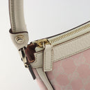 GUCCI GG Canvas Abbey Shoulder Bag Pink Gold 146244 Auth 193901A-15