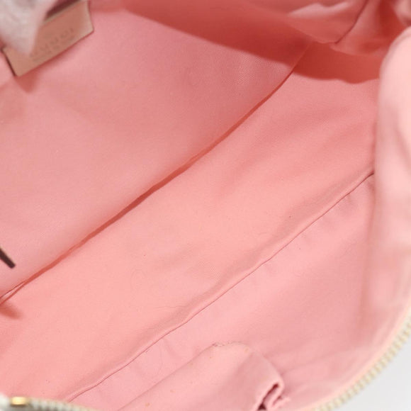 GUCCI GG Canvas Abbey Shoulder Bag Pink Gold 146244 Auth 193901A