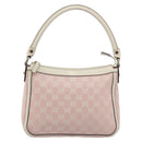 GUCCI GG Canvas Abbey Shoulder Bag Pink Gold 146244 Auth 193901A-2