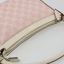 GUCCI GG Canvas Abbey Shoulder Bag Pink Gold 146244 Auth 193901A-6