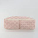 GUCCI GG Canvas Abbey Shoulder Bag Pink Gold 146244 Auth 193901A-9
