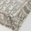 Christian Dior Trotter Canvas Book Tote Mini 2way Gray Gold Auth 193902-12