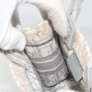 Christian Dior Trotter Canvas Book Tote Mini 2way Gray Gold Auth 193902-21