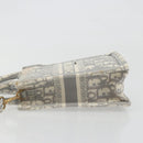 Christian Dior Trotter Canvas Book Tote Mini 2way Gray Gold Auth 193902-5