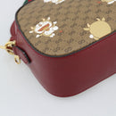 GUCCI Micro GG Supreme Doraemon Collaboration Bag PVC Beige 574886 Auth 193906SAM-11