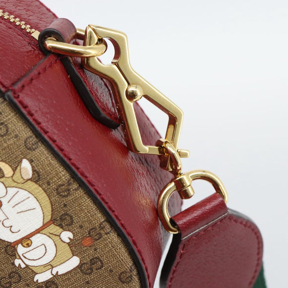 GUCCI Micro GG Supreme Doraemon Collaboration Bag PVC Beige 574886 Auth 193906SAM
