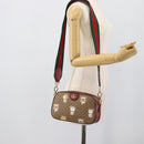 GUCCI Micro GG Supreme Doraemon Collaboration Bag PVC Beige 574886 Auth 193906SAM-24