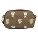 GUCCI Micro GG Supreme Doraemon Collaboration Bag PVC Beige 574886 Auth 193906SAM-3