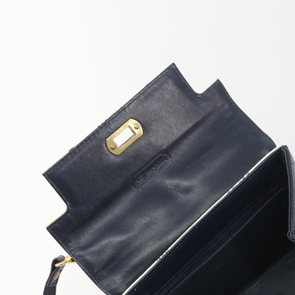 MCM Vicetos Logogram Hand Bag PVC Leather 2way White Gold Auth 193908