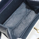 MCM Vicetos Logogram Hand Bag PVC Leather 2way White Gold Auth 193908-19