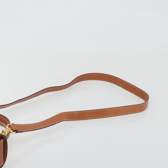 CELINE Macadam Canvas Hand Bag PVC Leather 2way Brown Gold Auth 193909A