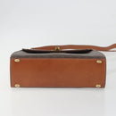 CELINE Macadam Canvas Hand Bag PVC Leather 2way Brown Gold Auth 193909A-11