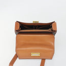 CELINE Macadam Canvas Hand Bag PVC Leather 2way Brown Gold Auth 193909A-17
