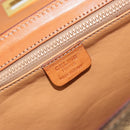 CELINE Macadam Canvas Hand Bag PVC Leather 2way Brown Gold Auth 193909A-18