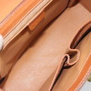 CELINE Macadam Canvas Hand Bag PVC Leather 2way Brown Gold Auth 193909A-19