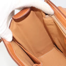CELINE Macadam Canvas Hand Bag PVC Leather 2way Brown Gold Auth 193909A-21