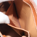 CELINE Macadam Canvas Hand Bag PVC Leather 2way Brown Gold Auth 193909A-24