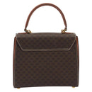 CELINE Macadam Canvas Hand Bag PVC Leather 2way Brown Gold Auth 193909A-3