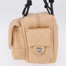 CHANEL Cambon Line Matelasse Boston Bag Leather Pink Silver CC Auth 193910SAV-4