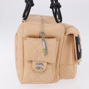 CHANEL Cambon Line Matelasse Boston Bag Leather Pink Silver CC Auth 193910SAV-5
