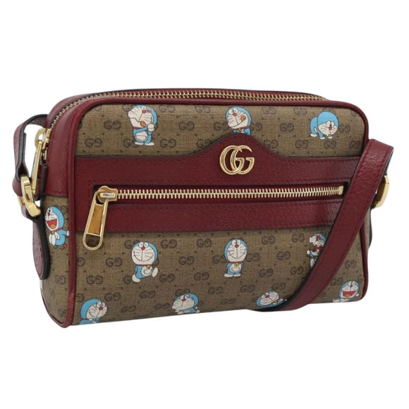 GUCCI Micro GG Supreme Doraemon Collaboration PVC Beige Gold 647784 Auth 193911M