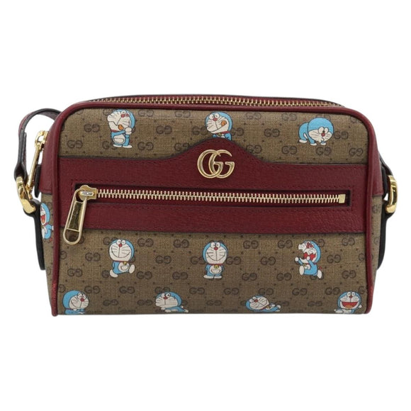 GUCCI Micro GG Supreme Doraemon Collaboration PVC Beige Gold 647784 Auth 193911M