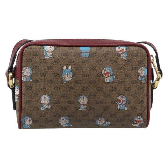 GUCCI Micro GG Supreme Doraemon Collaboration PVC Beige Gold 647784 Auth 193911M