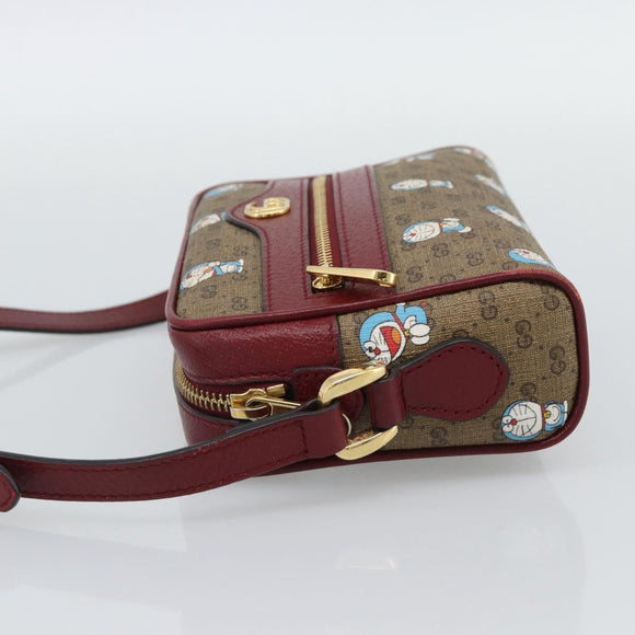 GUCCI Micro GG Supreme Doraemon Collaboration PVC Beige Gold 647784 Auth 193911M