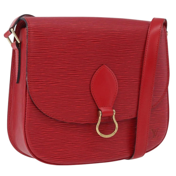 LOUIS VUITTON Epi Saint Cloud GM Shoulder Bag Red M52197 LV Auth 193913A