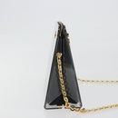 Salvatore Ferragamo Gancini Chain Shoulder Bag plastic Clear Gold Auth 193918A-5