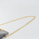 Salvatore Ferragamo Gancini Chain Shoulder Bag plastic Clear Gold Auth 193918A-8