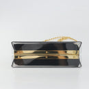 Salvatore Ferragamo Gancini Chain Shoulder Bag plastic Clear Gold Auth 193918A-9