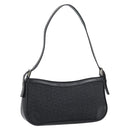CELINE C Macadam Canvas Shoulder Bag Black Silver Auth 193919A-1