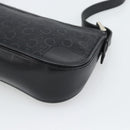 CELINE C Macadam Canvas Shoulder Bag Black Silver Auth 193919A-15