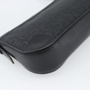 CELINE C Macadam Canvas Shoulder Bag Black Silver Auth 193919A-16
