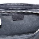 CELINE C Macadam Canvas Shoulder Bag Black Silver Auth 193919A-17