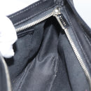 CELINE C Macadam Canvas Shoulder Bag Black Silver Auth 193919A-18