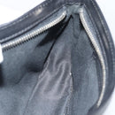 CELINE C Macadam Canvas Shoulder Bag Black Silver Auth 193919A-19
