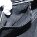 CELINE C Macadam Canvas Shoulder Bag Black Silver Auth 193919A-20