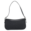 CELINE C Macadam Canvas Shoulder Bag Black Silver Auth 193919A-13