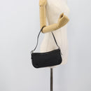 CELINE C Macadam Canvas Shoulder Bag Black Silver Auth 193919A-21