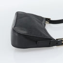CELINE C Macadam Canvas Shoulder Bag Black Silver Auth 193919A-4