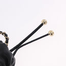 CHANEL Matelasse Chain Shoulder Pouch Lamb Skin Black Gold CC Auth 193920SAM-18