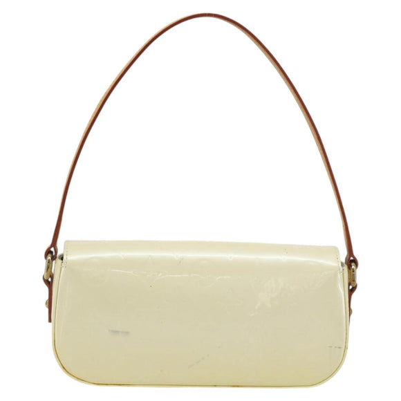 LOUIS VUITTON Monogram Vernis Malibu Street Bag Perle M91507 LV Auth 193921A