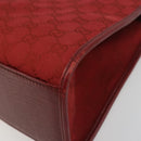 GUCCI GG Canvas Jackie Hand Bag Red Silver 01719 Auth 193924A-8