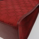 GUCCI GG Canvas Jackie Hand Bag Red Silver 01719 Auth 193924A-16