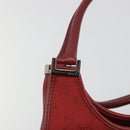GUCCI GG Canvas Jackie Hand Bag Red Silver 01719 Auth 193924A-10