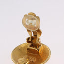 CHANEL COCO Mark Earring Metal Gold Tone CC Auth 193928V-11
