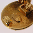 CHANEL COCO Mark Earring Metal Gold Tone CC Auth 193928V-12
